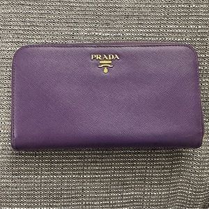 Prada wallet, purple